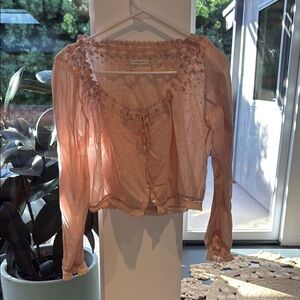 Daisy Pink Sheer Women's Top